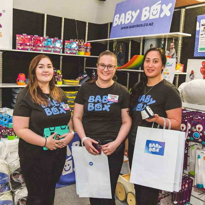 Baby Box team at the Wellington Baby Expo
