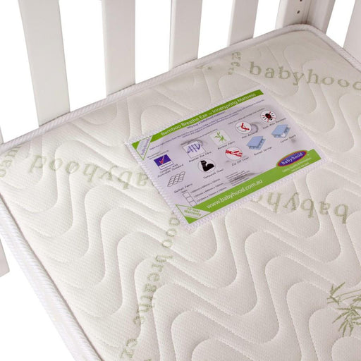Babyhood Breathe Eze Bamboo Inner Spring Mattress 295 x 695 mm | Baby Box | NZ Baby Shop