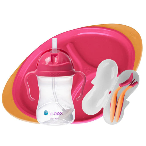 B.box Feeding set- Strawberry Shake | Baby Box | NZ Baby Shop