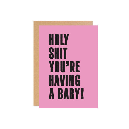 "Holy Shit You're Having a Baby!" Gift Card | Baby Box | NZ Baby Shop