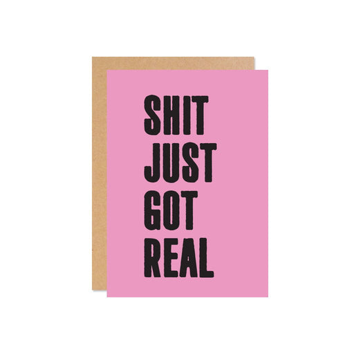 "Shit Just Got Real" Gift Card | Baby Box | NZ Baby Shop