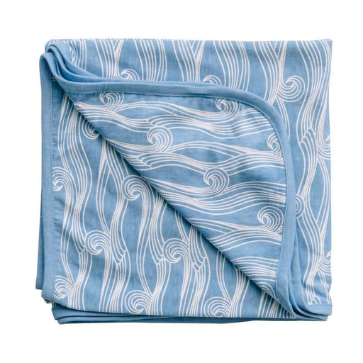 Woolbabe Merino/Organic Cotton swaddle/blanket Summer Waves | Baby Box | NZ Baby Shop