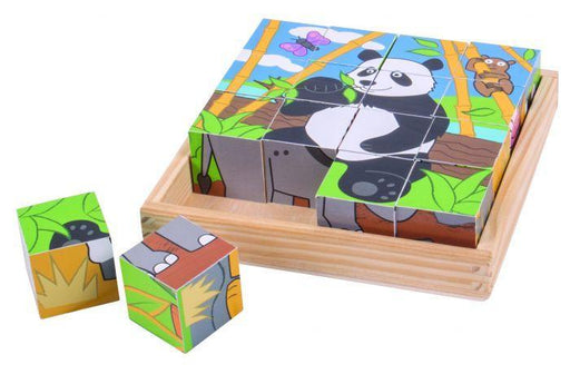 Big Jigs Wild Animal Cube Puzzle | Baby Box | NZ Baby Shop