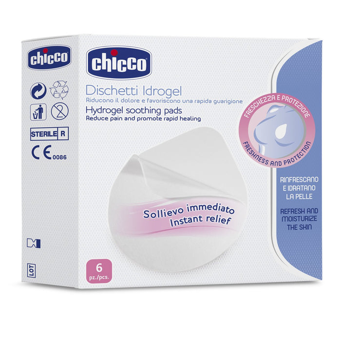 Chicco Hydrogel Soothing Breastfeeding Pads - 6 Pack | Baby Box | NZ Baby Shop
