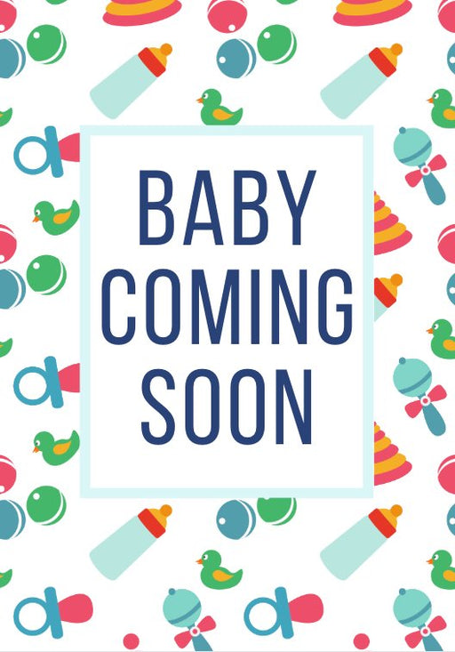 Free Baby Coming Soon Announcement Posters | Baby Box | NZ Baby Shop