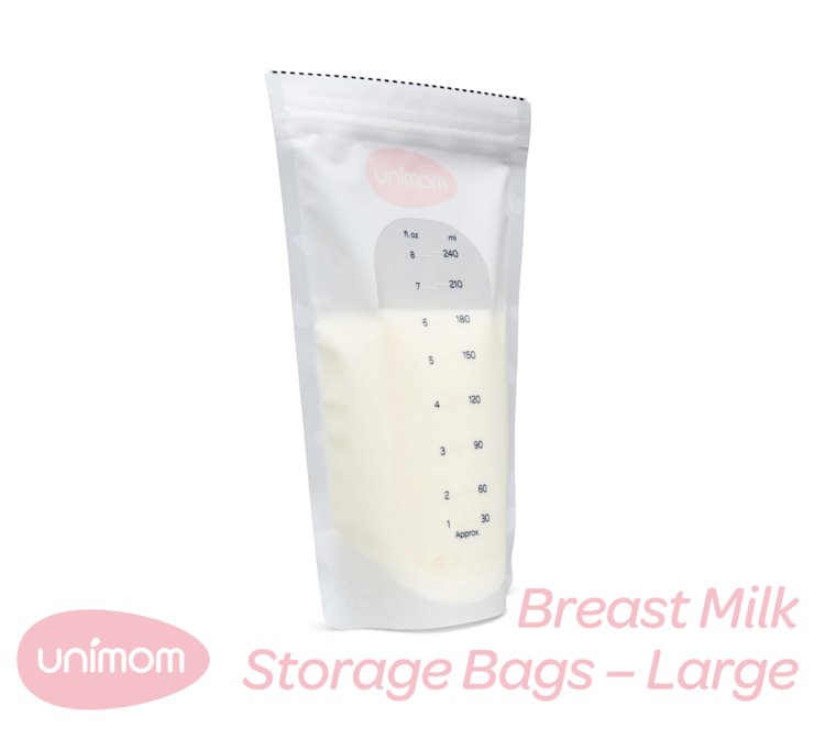 Unimom Breastmilk Storage Bags 240ml -100 bags | Baby Box | NZ Baby Shop